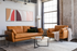 Distressed Vegan Leather Black | Park Sofa shown in Distressed Vegan Leather with black legs