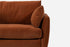rust velvet gold black left facing right facing | Park Sectional Sofa shown in rust velvet with gold legs with black legs left facing right facing