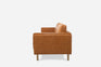 distressed vegan leather gold | Albany Sofa shown in distressed vegan leather with gold legs