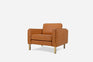 distressed vegan leather gold | Albany Armchair shown in distressed vegan leather with gold legs