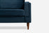 blue velvet walnut | Albany Armchair shown in blue velvet with walnut legs