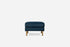 blue velvet gold | Albany Ottoman shown in blue velvet with gold legs