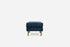 blue velvet gold | Albany Ottoman shown in blue velvet with gold legs