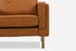 distressed vegan leather gold | Albany Armchair shown in distressed vegan leather with gold legs
