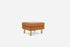 distressed vegan leather gold | Albany Ottoman shown in distressed vegan leather with gold legs