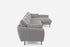 grey fabric right facing black | Park Sectional Sofa shown in grey fabric right facing with black legs
