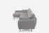 grey fabric black left facing | Park Sectional Sofa shown in grey fabric with black legs left facing