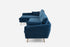 Blue Velvet Gold Left Facing | Park Sectional Sofa shown in Blue Velvet with gold legs Left Facing