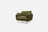 Olive Velvet Gold | Park Armchair shown in Olive Velvet with gold legs