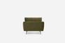 olive velvet gold | Park Armchair shown in Olive Velvet with gold legs