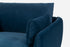 blue velvet black | Park Sofa shown in blue velvet with black legs