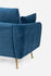blue velvet gold | Park Sofa shown in blue velvet with gold legs