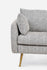 Grey Fabric Gold Right Facing | Park Sectional Sofa shown in Grey Fabric with gold legs Right Facing