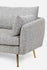 grey fabric gold | Park Sofa shown in grey fabric with gold legs
