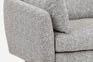 grey textured weave Gold Right Facing | Park Sectional Sofa shown in grey textured weave with gold legs Right Facing