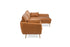 Distressed Vegan Leather Gold Right Facing | Park Sectional Sofa shown in Distressed Vegan Leather with gold legs Right Facing