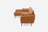 Distressed Vegan Leather Black Left Facing | Park Sectional Sofa shown in Distressed Vegan Leather with black legs Left Facing