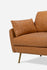 Distressed Vegan Leather Gold | Park Sofa shown in Distressed Vegan Leather with gold legs
