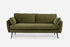 olive velvet black | Park Sofa shown in olive velvet with black legs