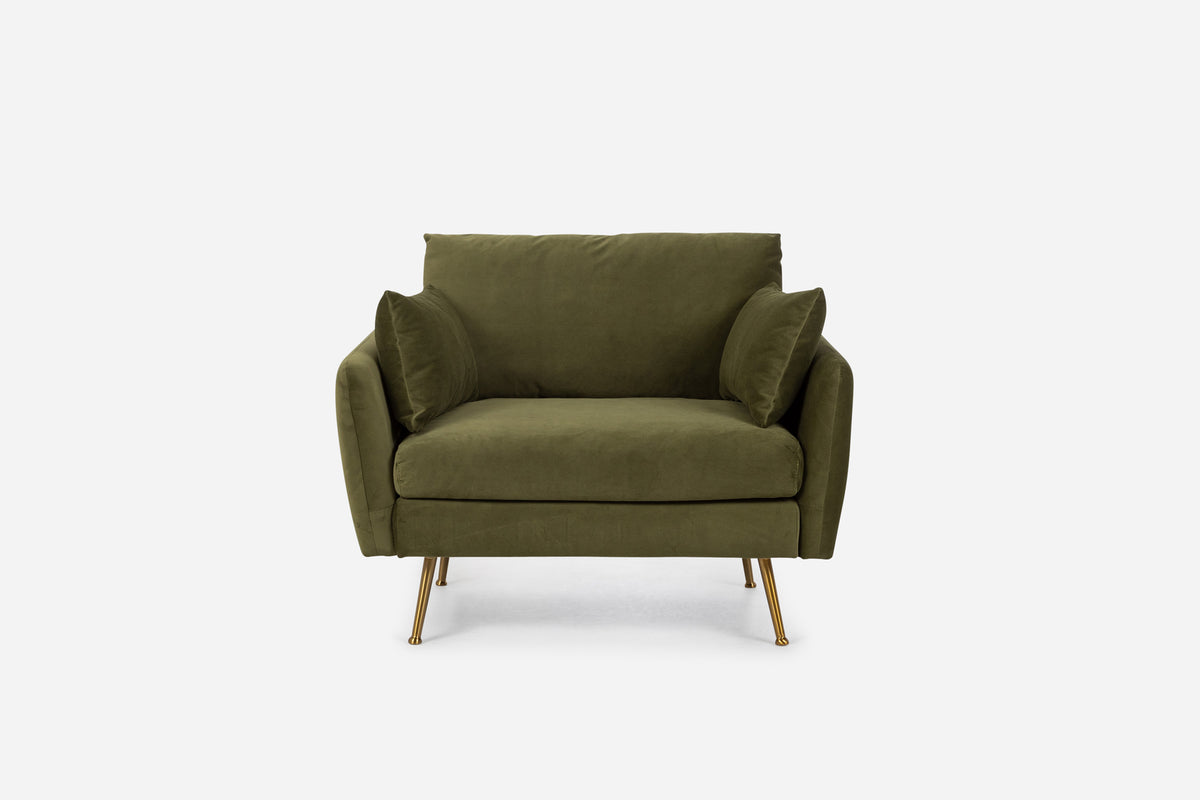 Park Armchair Blue Velvet / Gold