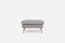 grey textured weave gold | Park Ottoman shown in grey textured weave with gold legs