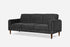 charcoal walnut | Front view of the Albany sleeper sofa in charcoal with walnut legs