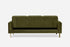 olive velvet gold | Back view of the Albany sleeper sofa in olive velvet with gold legs