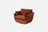Rust velvet | Side view of the Park swivel armchair in rust velvet
