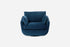 blue velvet | Front view of the Park swivel armchair in blue velvet