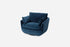 blue velvet | Side view of the Park swivel armchair in blue velvet