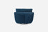 blue velvet | Back view of the Park swivel armchair in blue velvet