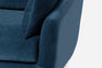 blue velvet | Detail of the Park swivel armchair in blue velvet