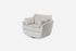 white bouclé | Side view of the Park swivel armchair in bouclé