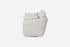 white bouclé | Lateral view of the Park swivel armchair in bouclé