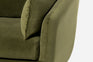 olive velvet | Detail of the Park swivel armchair in olive velvet
