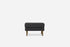 charcoal gold | Albany Ottoman shown in charcoal with gold legs