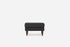 charcoal walnut | Albany Ottoman shown in charcoal with walnut legs